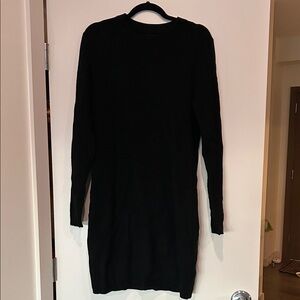 GAP Black Long Sleeve Ribbed Sweater Dress, NWT, XL